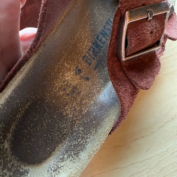 Birkenstock Arizona Brownish Rust Suede Sandals - Picture 2 of 3